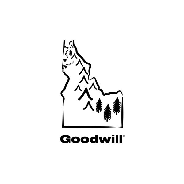 Goodwill text with Idaho illustration.