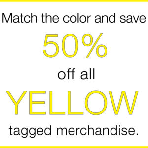 50% all yellow tags