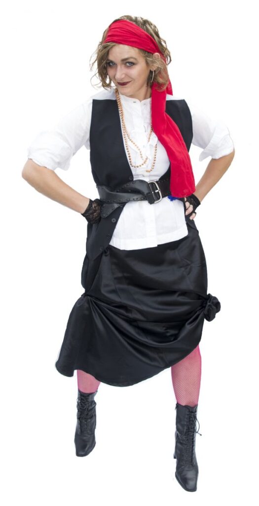 Woman dressed as a pirate