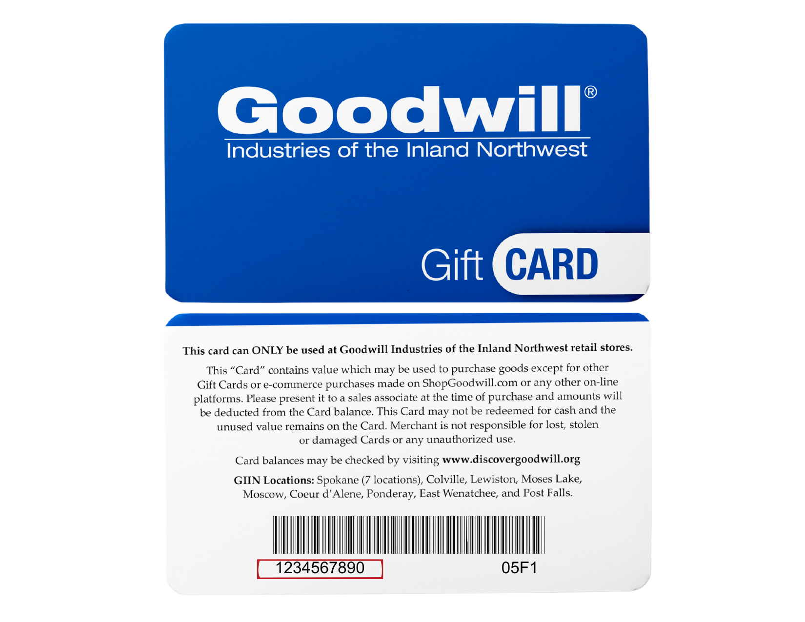 Gift Card Balance Checker - Goodwill